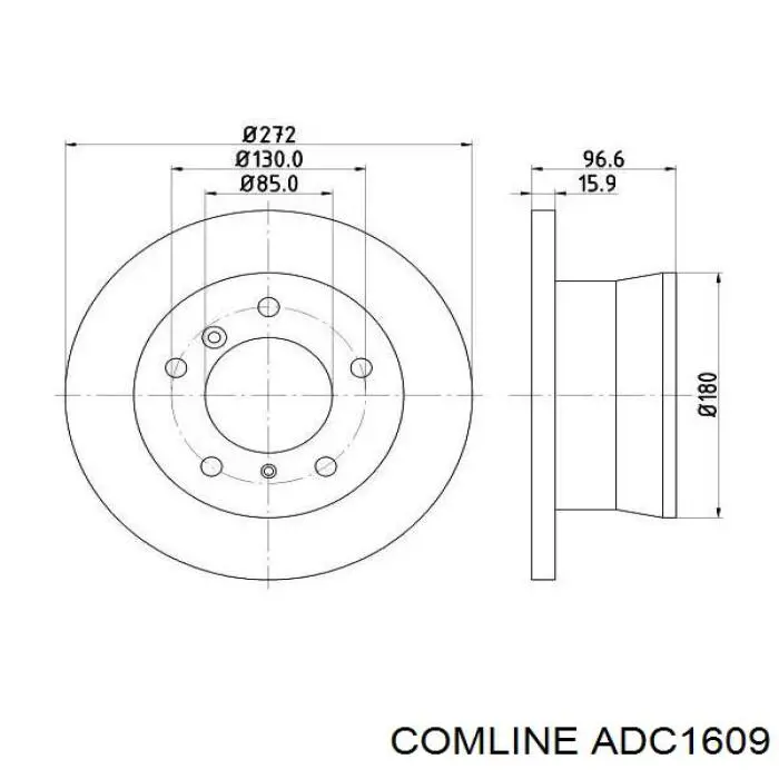 Задний тормозной диск Comline ADC1609 цена, от 37.45 USD