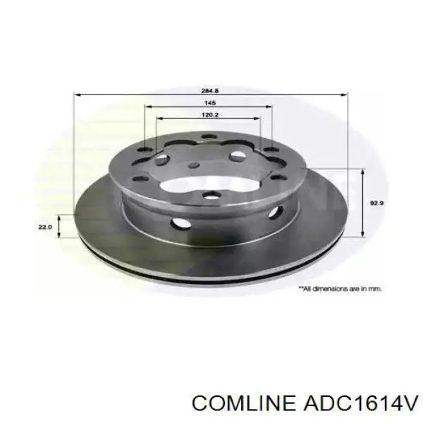 ADC1614V Comline disco do freio traseiro