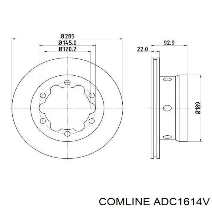 Тормозные диски ADC1614V Comline