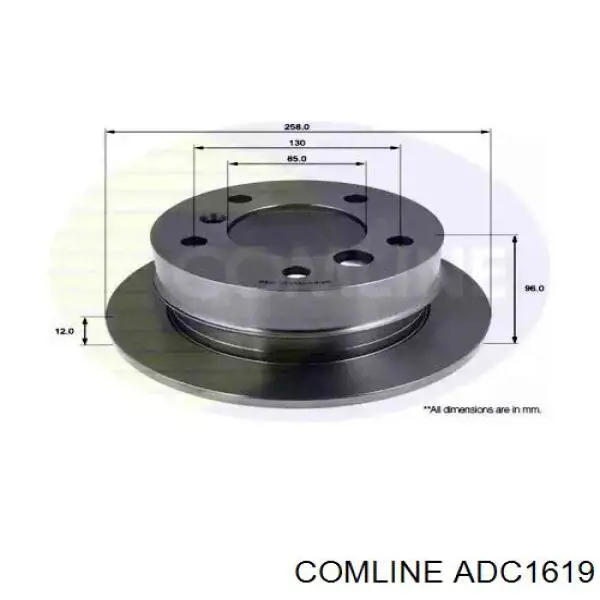 Тормозные диски ADC1619 Comline