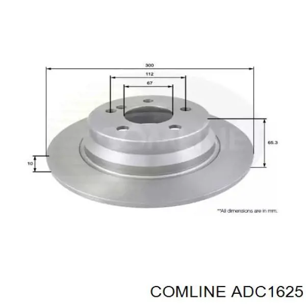 Тормозные диски ADC1625 Comline