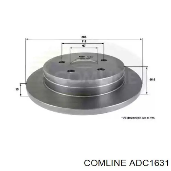 Тормозные диски ADC1631 Comline