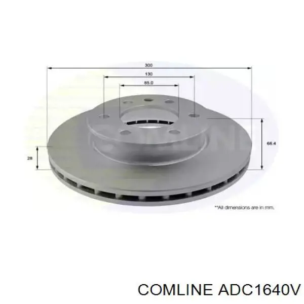 ADC1640V Comline disco do freio dianteiro