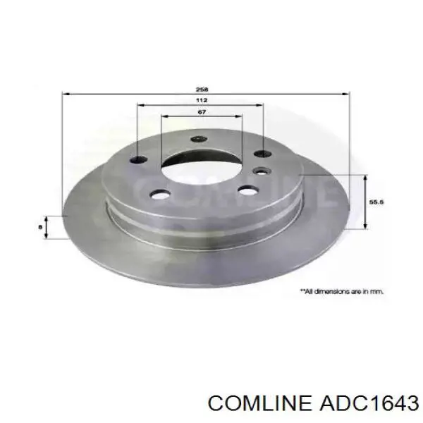 Тормозные диски ADC1643 Comline