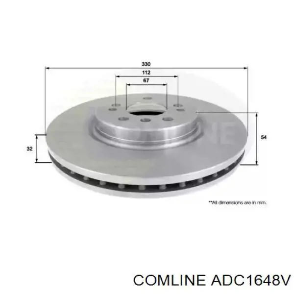 Передние тормозные диски ADC1648V Comline