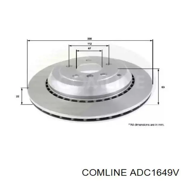 Тормозные диски ADC1649V Comline