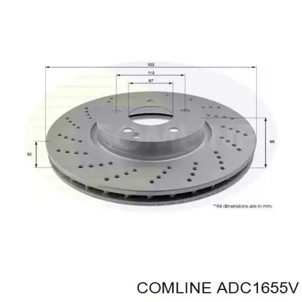 Передние тормозные диски ADC1655V Comline