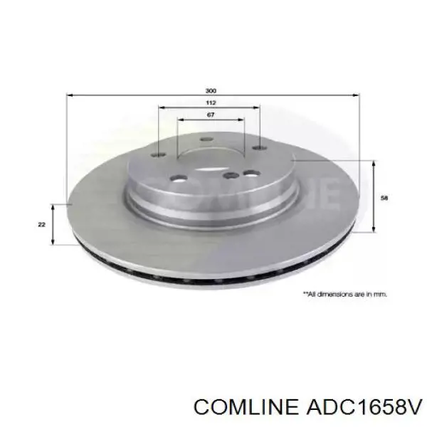 Тормозные диски ADC1658V Comline