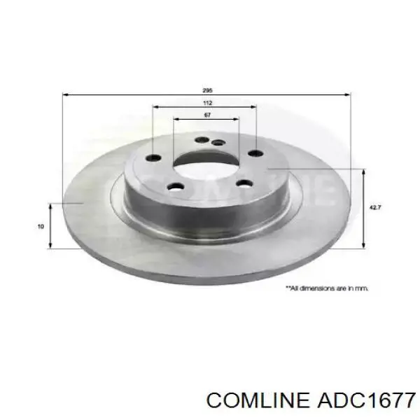 ADC1677 Comline disco do freio traseiro