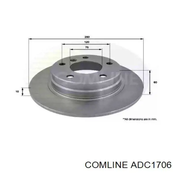 Тормозные диски ADC1706 Comline