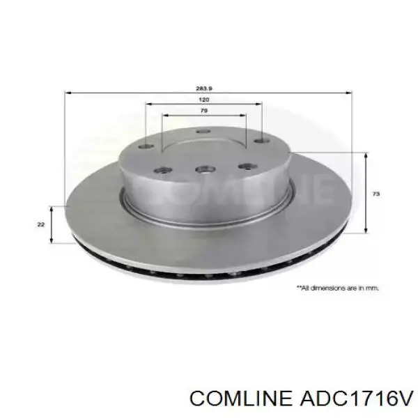 Передние тормозные диски ADC1716V Comline