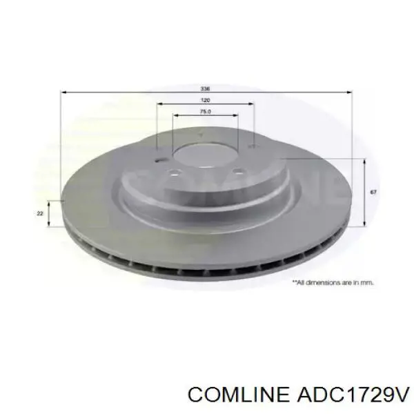 ADC1729V Comline диск тормозной задний