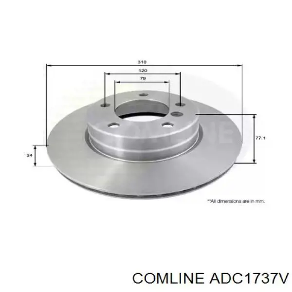 Передние тормозные диски ADC1737V Comline