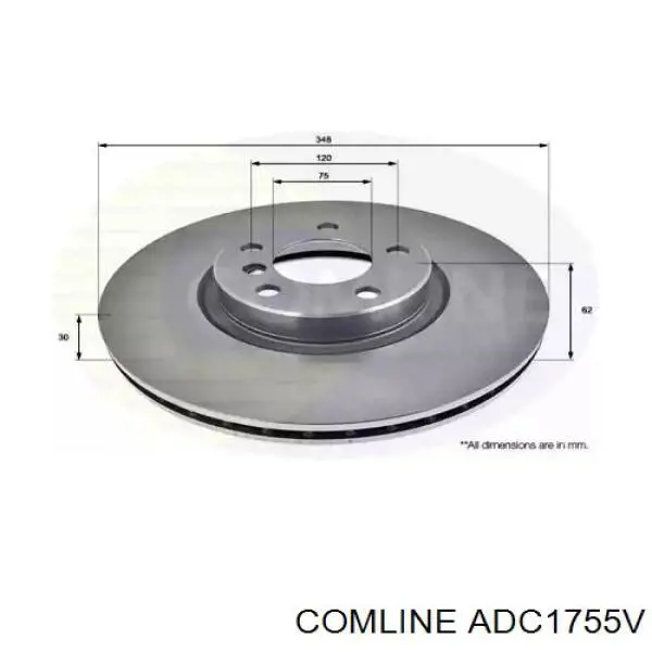 Передние тормозные диски ADC1755V Comline