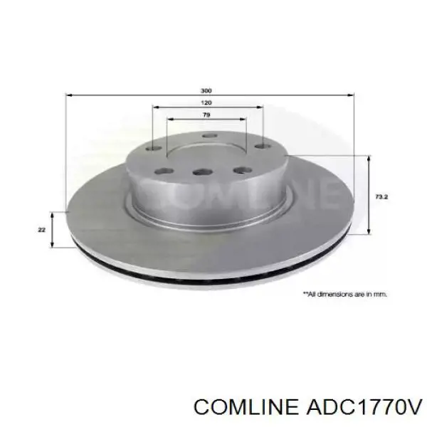 Передние тормозные диски ADC1770V Comline