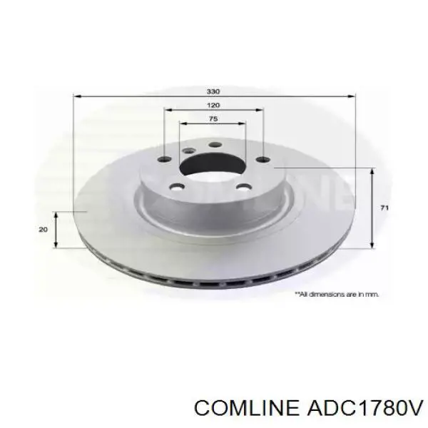 Тормозные диски ADC1780V Comline