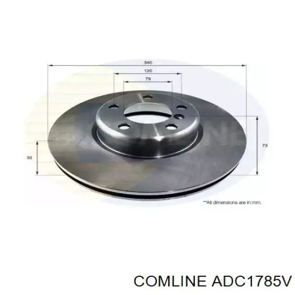 Передние тормозные диски ADC1785V Comline