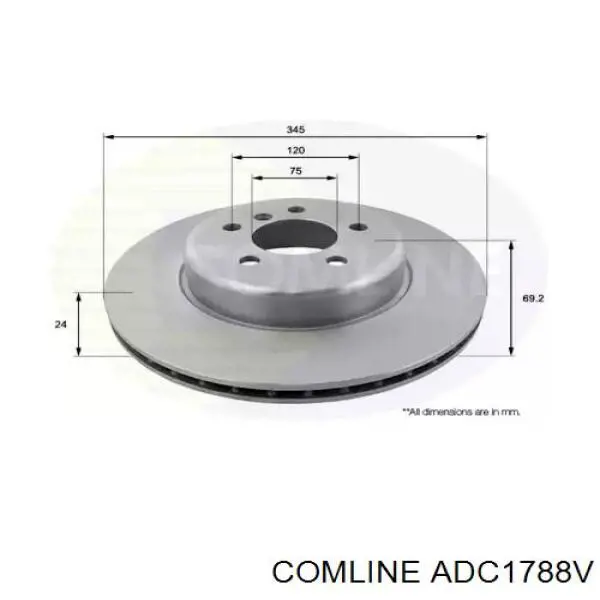 Тормозные диски ADC1788V Comline