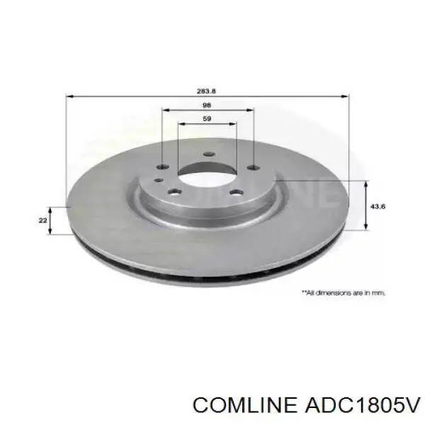 ADC1805V Comline disco do freio dianteiro