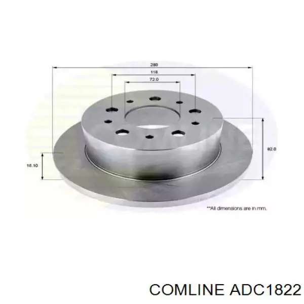 Тормозные диски ADC1822 Comline