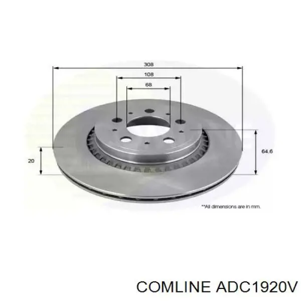 Тормозные диски ADC1920V Comline