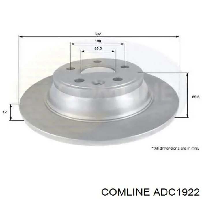 Задний тормозной диск Comline ADC1922 цена, от 42.04 USD