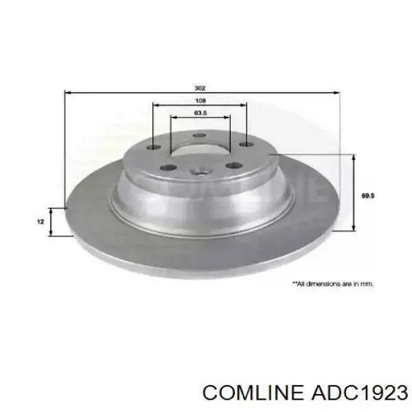 Тормозные диски ADC1923 Comline