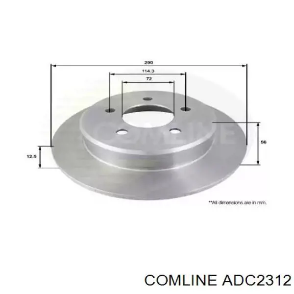 Тормозные диски ADC2312 Comline