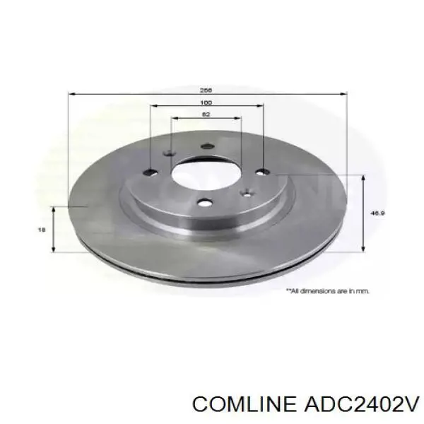 ADC2402V Comline тормозные диски