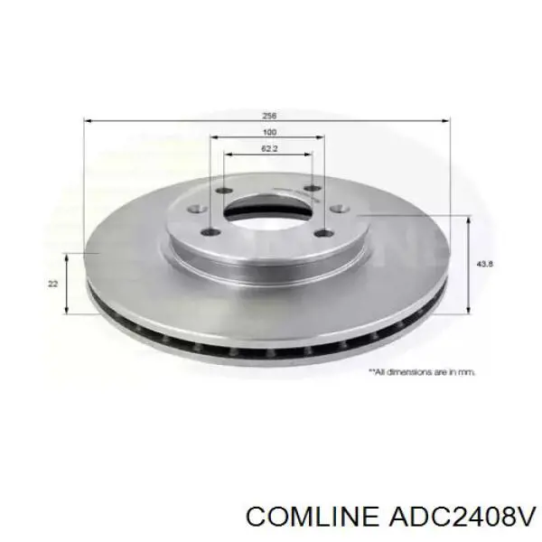 Передние тормозные диски ADC2408V Comline