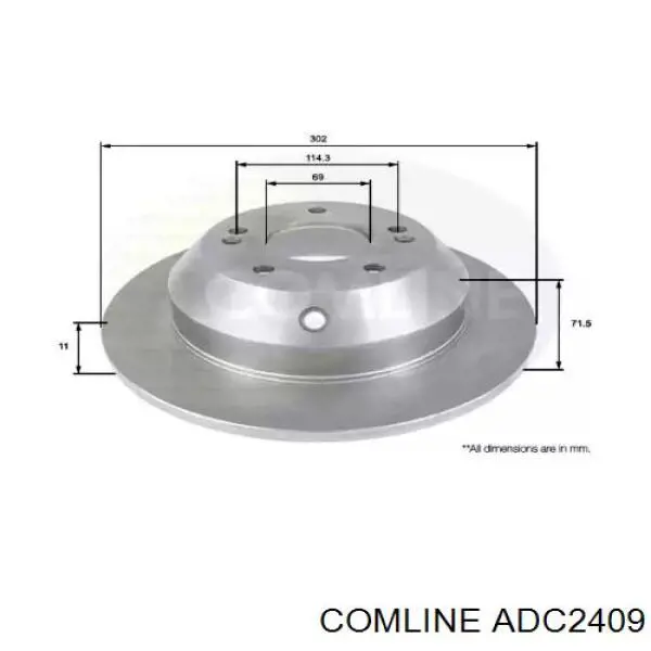 Тормозные диски ADC2409 Comline