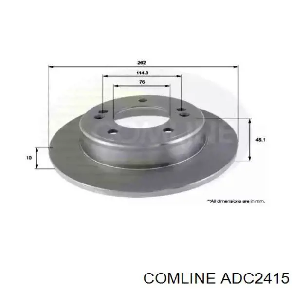 ADC2415 Comline Дисковый тормоз