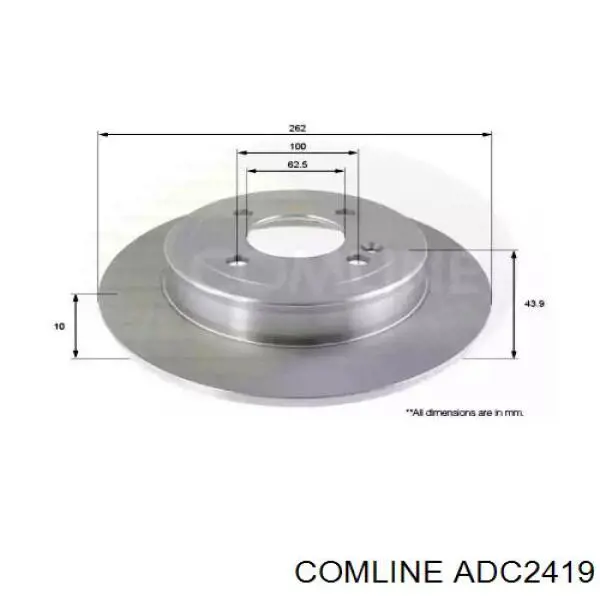 Тормозные диски ADC2419 Comline