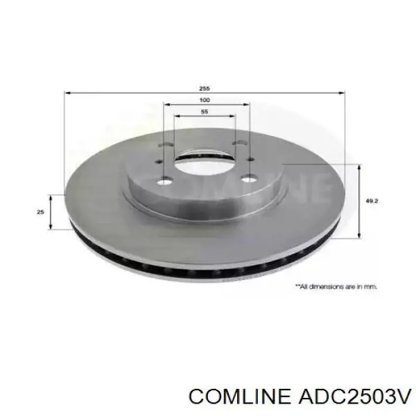 Передние тормозные диски ADC2503V Comline