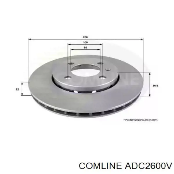 Передние тормозные диски ADC2600V Comline