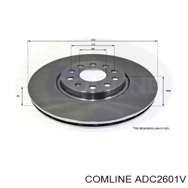 Передние тормозные диски ADC2601V Comline