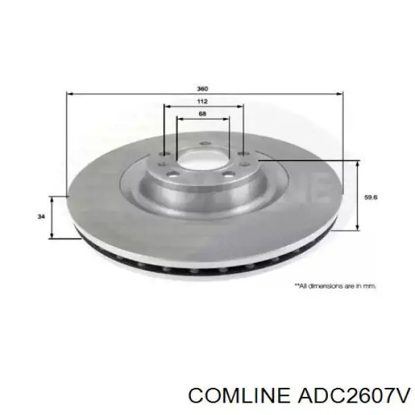 ADC2607V Comline тормозные диски