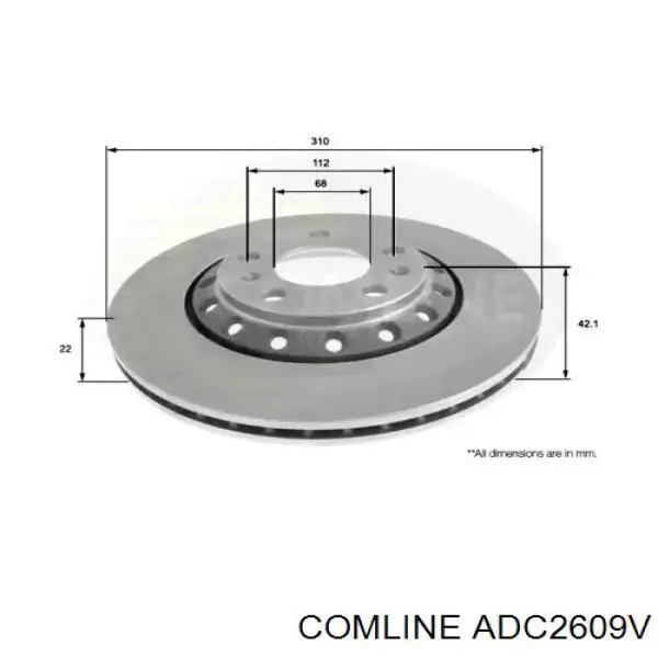 Тормозные диски ADC2609V Comline