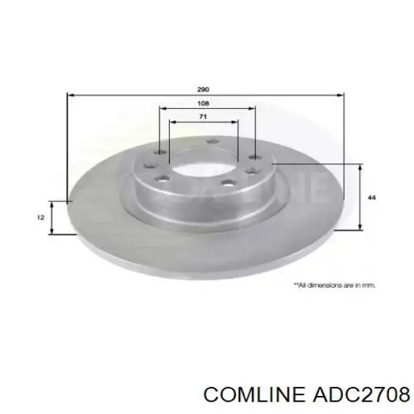 ADC2708 Comline тормозные диски
