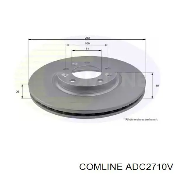 Передние тормозные диски ADC2710V Comline