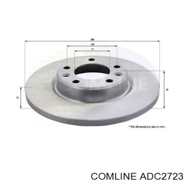 ADC2723 Comline тормозные диски
