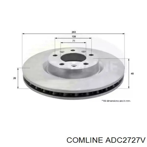 ADC2727V Comline disco do freio dianteiro