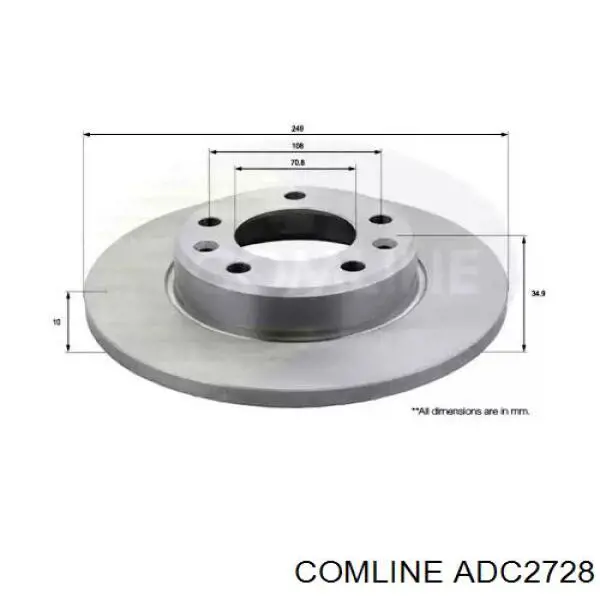 ADC2728 Comline тормозные диски