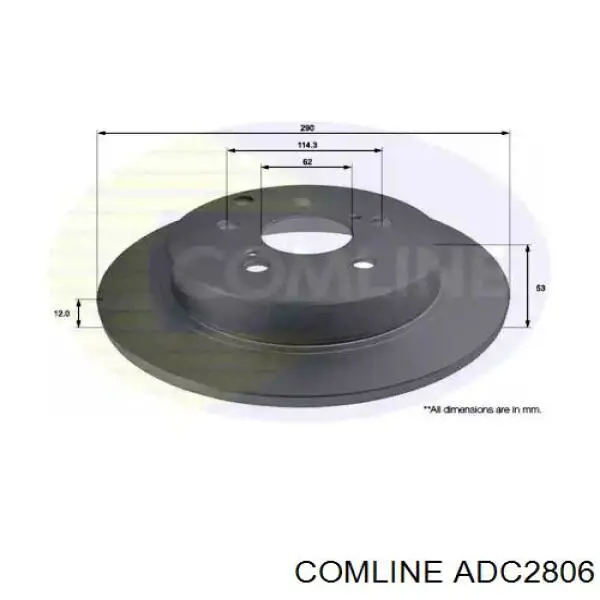 Тормозные диски ADC2806 Comline