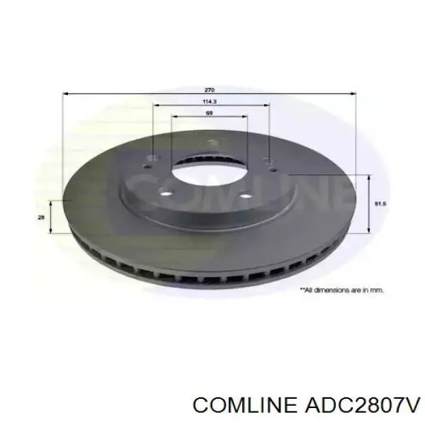 ADC2807V Comline тормозные диски