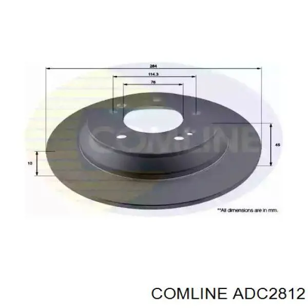 Тормозные диски ADC2812 Comline