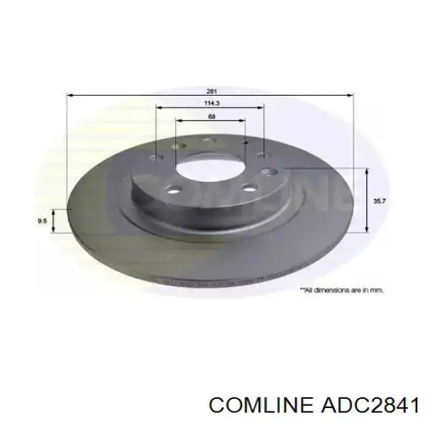 Тормозные диски ADC2841 Comline