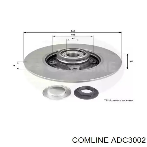 ADC3002 Comline Дисковый тормоз