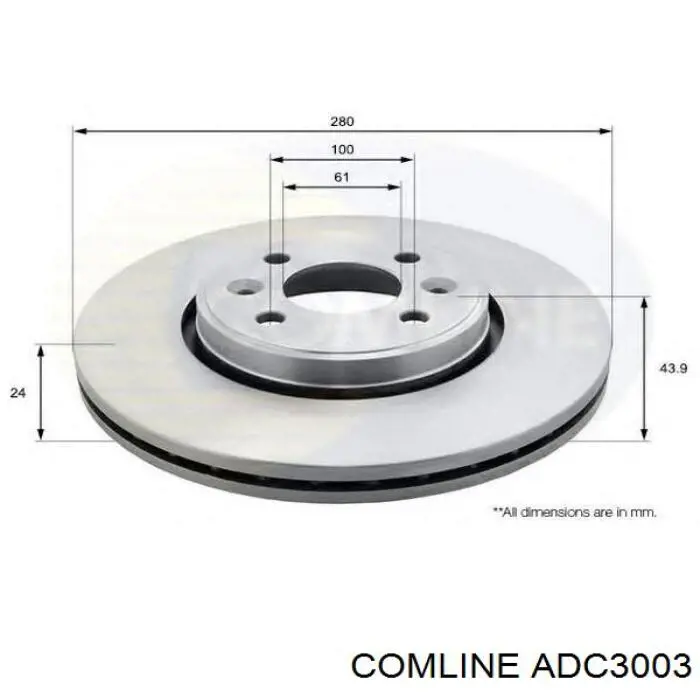 ADC3003 Comline Дисковый тормоз