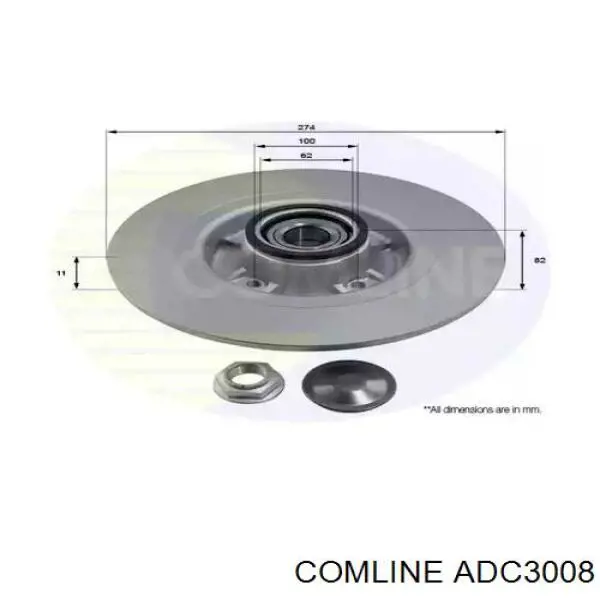 Тормозные диски ADC3008 Comline